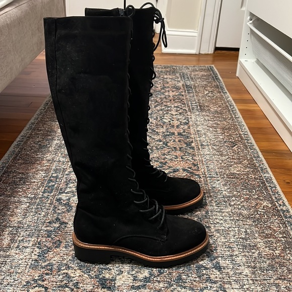 Size 8 ASOS knee high lace up zip up tall boots - Picture 3 of 5